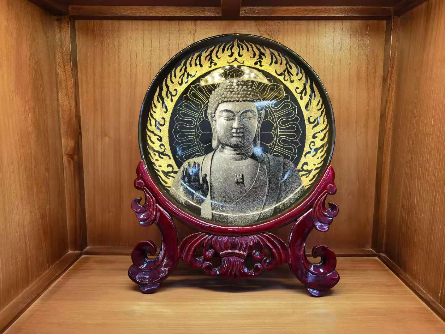 大日如來(lái)刻瓷盤